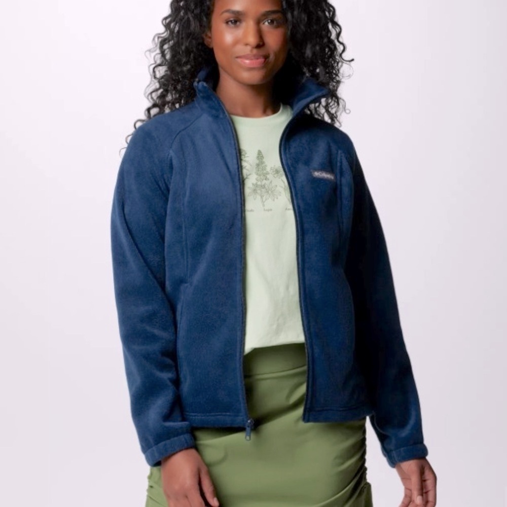 Columbia Women's Benton Springs Full Zip Fleece Jacket blue size Medium